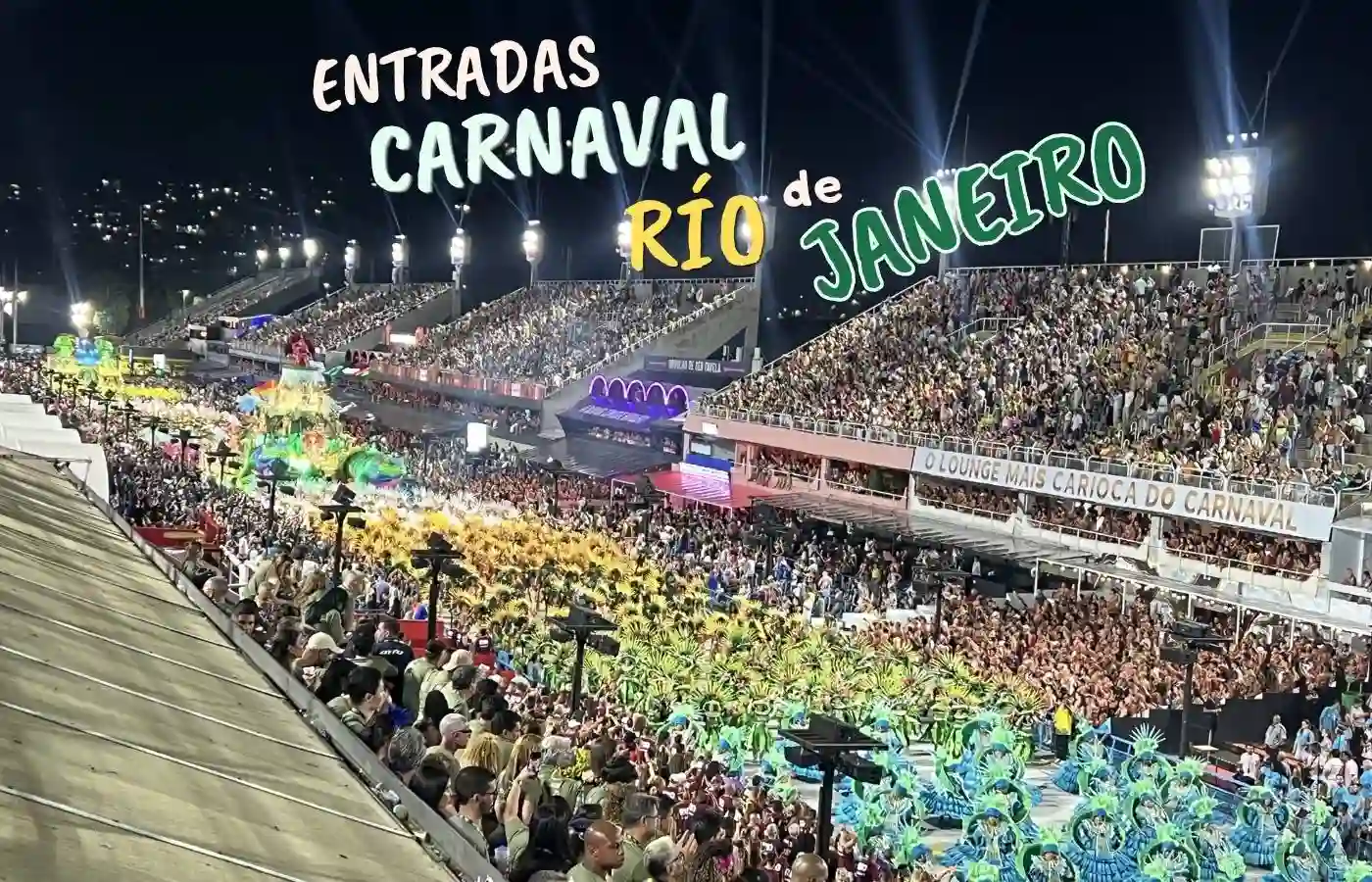 Desfile de una escuela de samba en el Sambódromo de la Marquês de Sapucaí durante el Carnaval de Río de Janeiro.sambodromo consejos