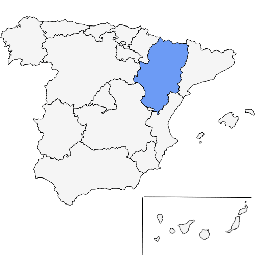 mapa aragon espana