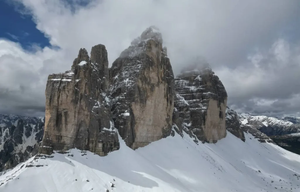 Vista de las torres de las Tre Cime di Lavaredo