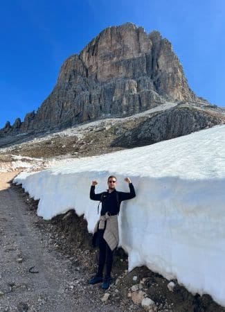 viajero nieve dolomitas